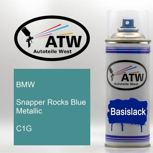 BMW, Snapper Rocks Blue Metallic, C1G: 400ml Sprühdose, von ATW Autoteile West.